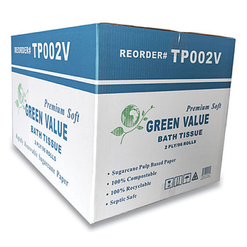 GEN Two-Ply Bath Tissue, Septic Safe, White, 420 Sheets/Roll, 96 Rolls/Carton (GENTP002V)