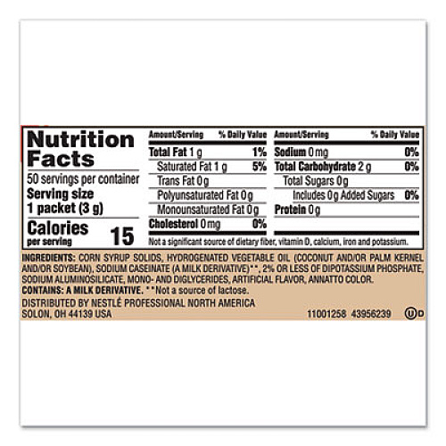 Coffee mate Original Powdered Creamer, 3g Packet, 50/Box (30032)