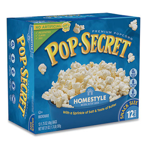 Pop Secret Microwave Popcorn, Homestyle, 1.2 oz Bags, 12/Box (28781)