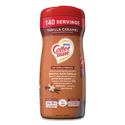 Coffee mate Non-Dairy Powdered Creamer, Vanilla Caramel, 15 oz Canister (49410)