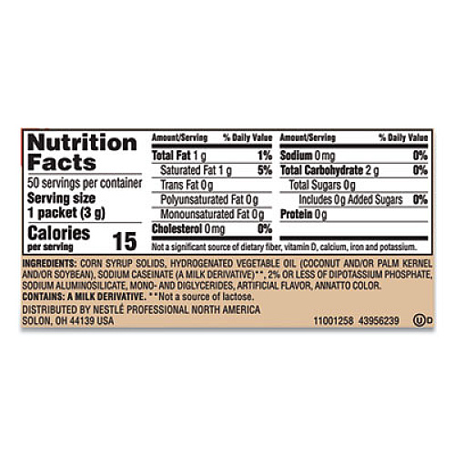 Coffee mate Non-Dairy Powdered Creamer, Original, 3 g Packet, 50/Box, 20 Box/Carton (30032CT)