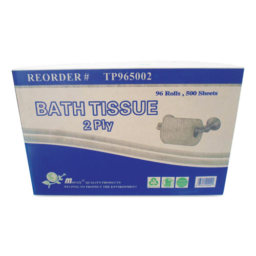 TEH TUNG TWO-PLY BATH TISSUE, SEPTIC SAFE, WHITE, 500 SHEETS/ROLL, 96 ROLLS/CARTON (TP965002)
