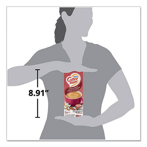 Coffee mate Liquid Coffee Creamer, Cinnamon Vanilla, 0.38 oz Mini Cups, 50/Box, 4 Boxes/Carton, 200 Total/Carton (42498CT)