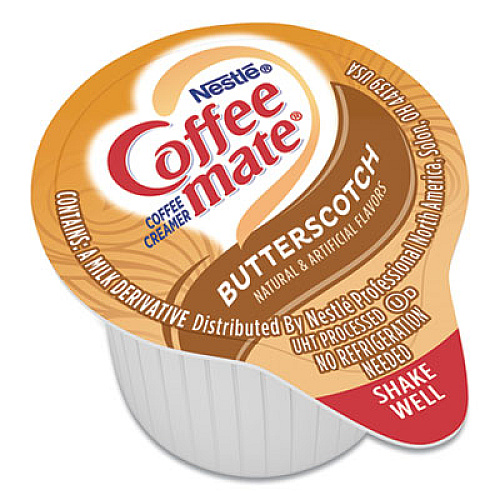 Coffee mate LIQUID COFFEE CREAMER, BUTTERSCOTCH, 0.38 OZ MINI CUPS, 50/BOX, 4 BOXES/CARTON, 200 TOTAL/CARTON (68613CT)