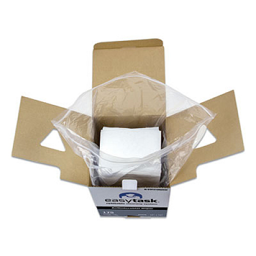 HOSPECO Easy Task F310 Wiper, Quarterfold, 1-Ply, 10 x 13, White, Zipper Bag, 175/Bag (NETF310QZGW)