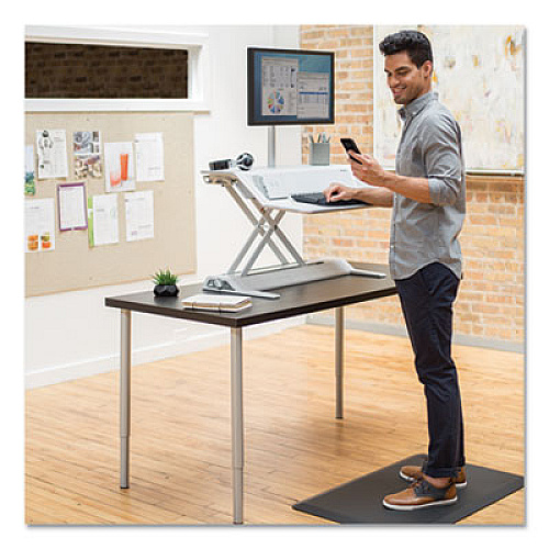 Fellowes Anti-Fatigue Wellness Mat, Rectangular; Beveled Edges, 36 x 24, Black (8707002)