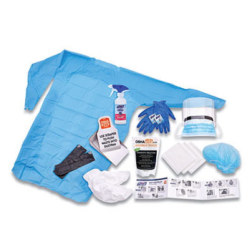 PURELL Body Fluid Spill Kit, 4.5" x 11.88" x 11.5", One Clamshell Case with 2 Single Use Refills/Carton (384101CLMS)