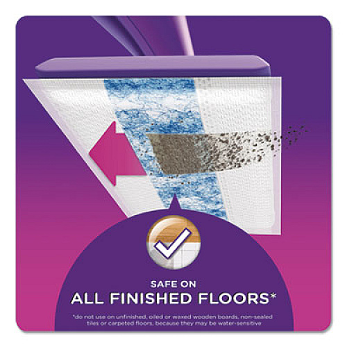 Swiffer WetJet System Refill Pads, 11.3" x 5.4", Heavy Duty, White, 14/Box (81790)
