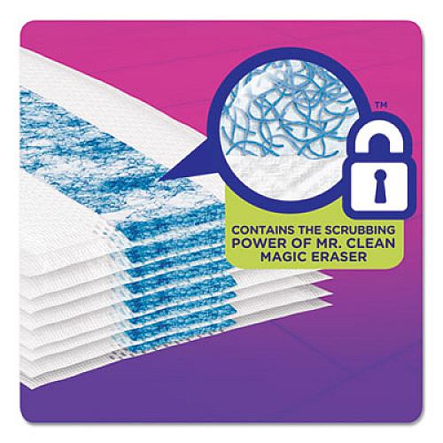 Swiffer WetJet System Refill Cloths, 11.3" x 5.4", Heavy Duty, White, 14/Box, 4 Boxes/Carton (81790CT)