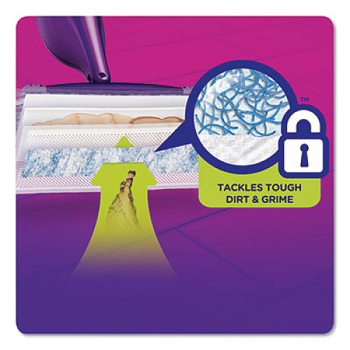Swiffer WetJet System Refill Pads, 11.3" x 5.4", Heavy Duty, White, 14/Box (81790)