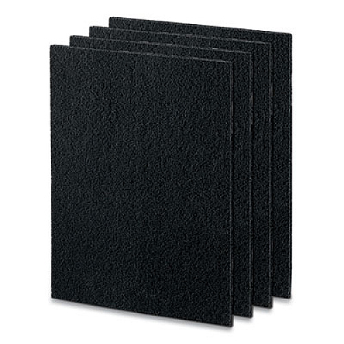 Carbon Filter for Fellowes 190/200/DX55 Air Purifiers, 10 1/8 x 13 3/16, 4/Pack (9324101)