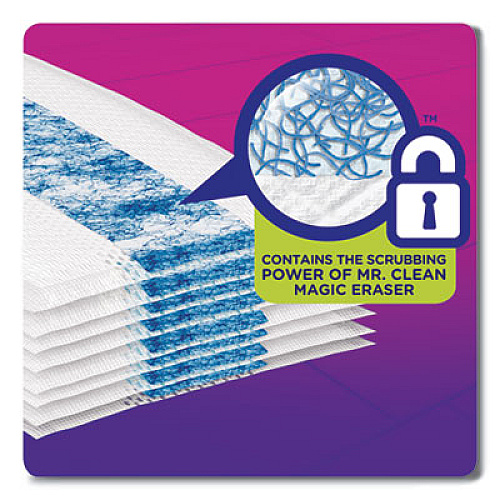 Swiffer WetJet System Refill Pads, 11.3" x 5.4", Heavy Duty, White, 14/Box (81790)