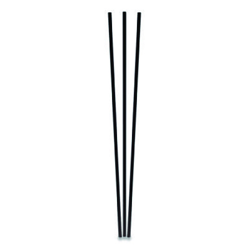 Berkley Square Unwrapped Round Stirrers, 7.75", Polypropylene, Black, 500/Pack (1241207)