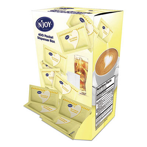 N'Joy YELLOW SUCRALOSE ZERO CALORIE SWEETENER PACKETS, 0.04 OZ PACKET, 400 PACKETS/BOX (41676)