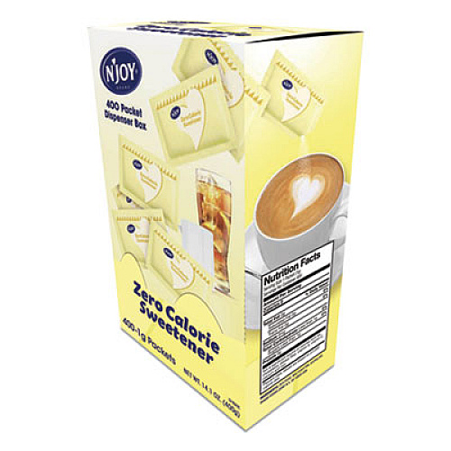 N'Joy YELLOW SUCRALOSE ZERO CALORIE SWEETENER PACKETS, 0.04 OZ PACKET, 400 PACKETS/BOX (41676)