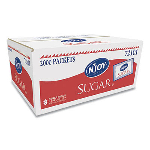 N'Joy SUGAR PACKETS, 0.1 OZ, 2,000 PACKETS/BOX (633757)