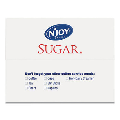 N'Joy SUGAR PACKETS, 0.1 OZ, 2,000 PACKETS/BOX (633757)