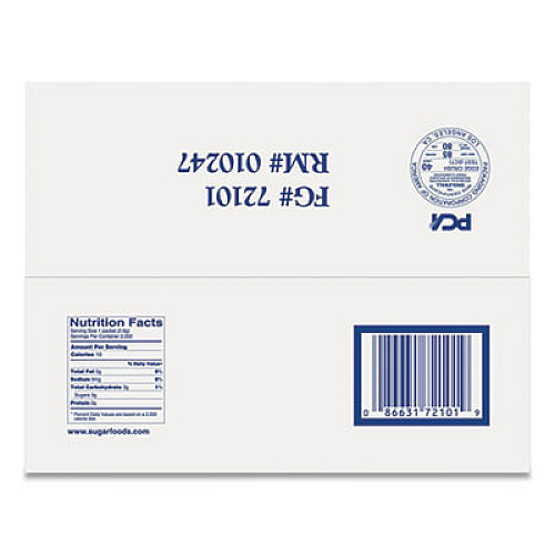 N'Joy SUGAR PACKETS, 0.1 OZ, 2,000 PACKETS/BOX (633757)