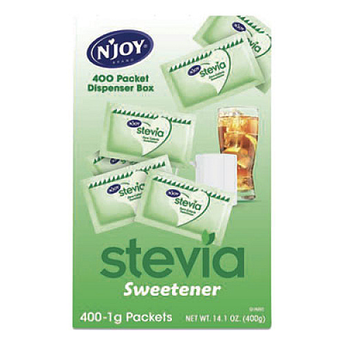 N'Joy Stevia Artificial Sweetener, 0.04 oz Packet, 400/Box (83221)