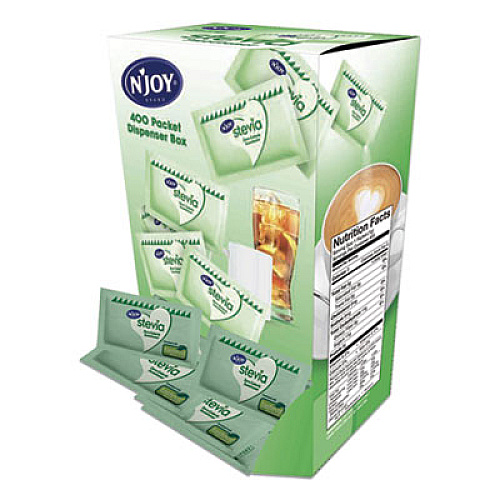 N'Joy Stevia Artificial Sweetener, 0.04 oz Packet, 400/Box (83221)