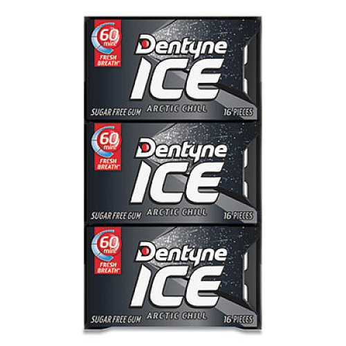 Dentyne Ice Sugarless Gum, Arctic Chill, 16 Pieces/Pack, 9 Packs/Box (AMC31240)