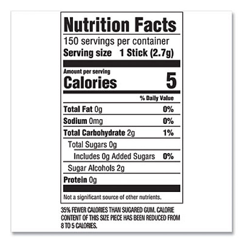 Wrigley's 5 Gum, Peppermint Cobalt, 15 Sticks/Pack, 10 Packs/Box (WMW51220)
