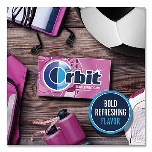 Orbit SUGAR-FREE CHEWING GUM, BUBBLEMINT, 12/BOX (2051021)