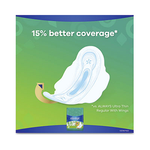 Always Ultra Thin Pads with Wings, Super Long 10 Hour, 32/Pack (59866PK)