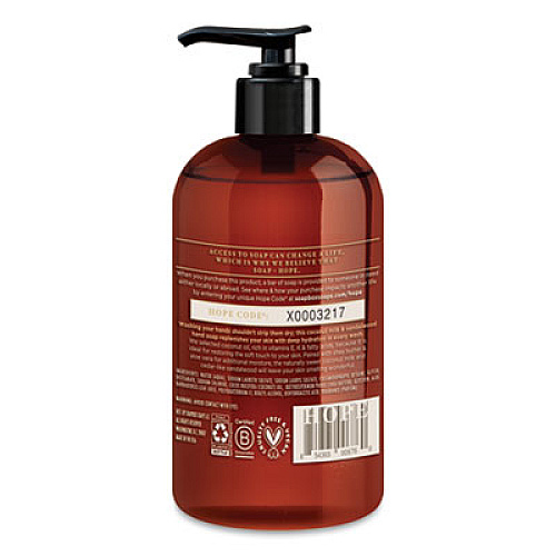 Soapbox Hand Soap, Coconut Milk and Sandalwood, 12 oz Pump Bottle, 12/Carton (00676CT)