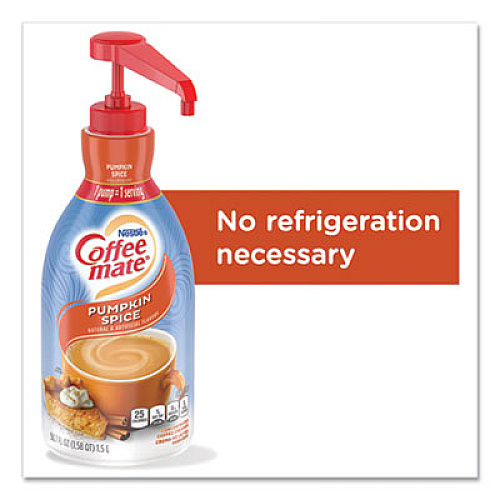 Coffee mate Liquid Creamer Pump Bottle, Pumpkin Spice, 1.5L Pump Bottle (31460)