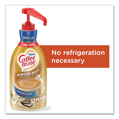 Coffee mate LIQUID COFFEE CREAMER, VANILLA ALMOND MILK, 1.5 L PUMP BOTTLE, 2/CARTON (65922CT)