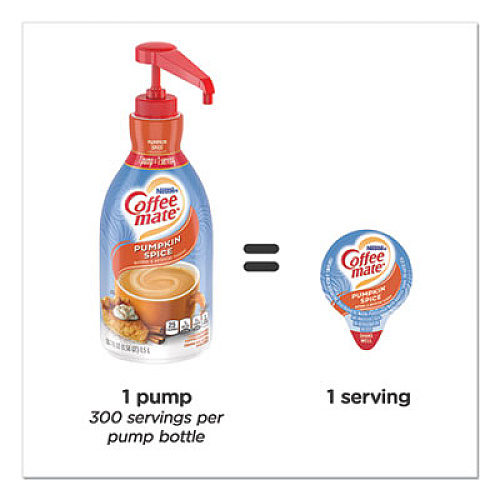 Coffee mate Liquid Creamer Pump Bottle, Pumpkin Spice, 1.5L Pump Bottle (31460)