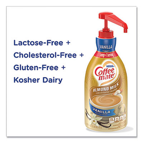 Coffee mate LIQUID COFFEE CREAMER, VANILLA ALMOND MILK, 1.5 L PUMP BOTTLE, 2/CARTON (65922CT)