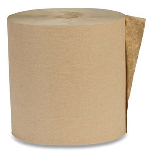 Eco Green Recycled Hardwound Paper Towels, 1-Ply, 7.87" x 700 ft, Kraft, 12 Rolls/Carton (EK7016)