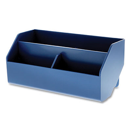 Bostitch KONNECT DESKTOP ORGANIZER STORAGE BIN, WIDE, 7.5" X 3.5" X 3.5", BLUE (24339990)