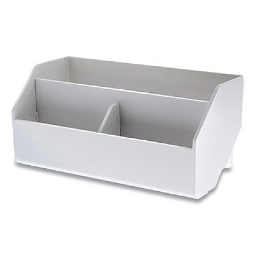 Bostitch KONNECT DESKTOP ORGANIZER STORAGE BIN, WIDE, 7.5" X 3.5" X 3.5", WHITE (24357583)