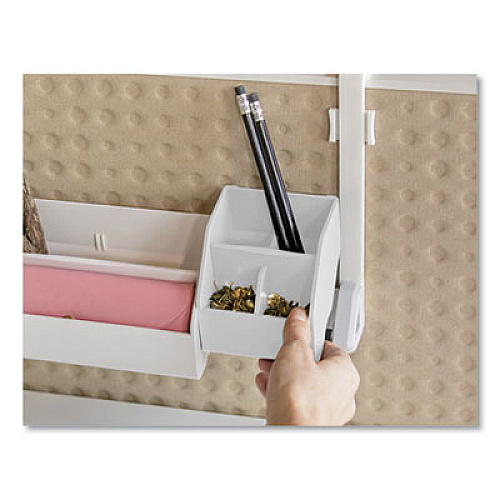 Bostitch Konnect Desktop Organizer Storage Bin, Short, 3.4" x 3.5" x 3.5", White (KTCUPWHITE)