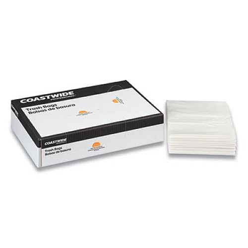 Coastwide Professional Linear Low-Density Can Liners, 45 gal, 2 mil, 40" x 46", Clear, 100/Carton (235755)