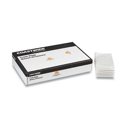 Coastwide Professional Linear Low-Density Can Liners, 45 gal, 1.5 mil, 40" x 46", Clear, 100/Carton (424139)