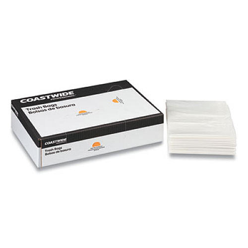 Coastwide Professional Linear Low-Density Can Liners, 60 gal, 1.5 mil, 38" x 58", Clear, 100/Carton (888942)