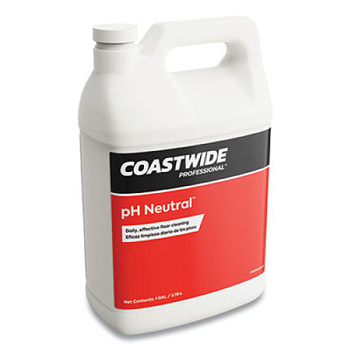 Coastwide Professional pH Neutral Daily Floor Cleaner Concentrate, Strawberry Scent, 1 gal Bottle, 4/Carton (919529)