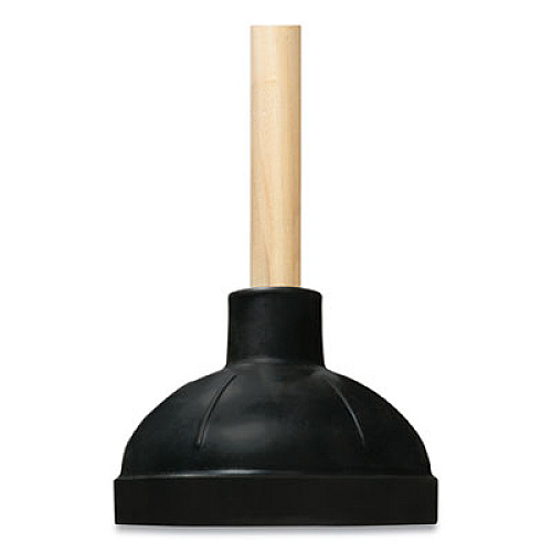 Coastwide Professional Toilet Plunger, 20" Wood Handle, Black (24418465)