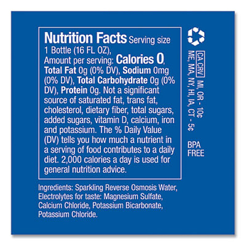Ever & Ever REVERSE OSMOSIS SPARKLING WATER, 16 OZ BOTTLE, 12/CARTON (24425592)