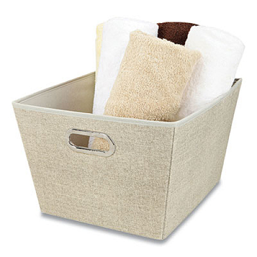Macbeth Collection STORAGE TOTE, LARGE, 7.5" X 10.8" X 13", TAN (1057986)