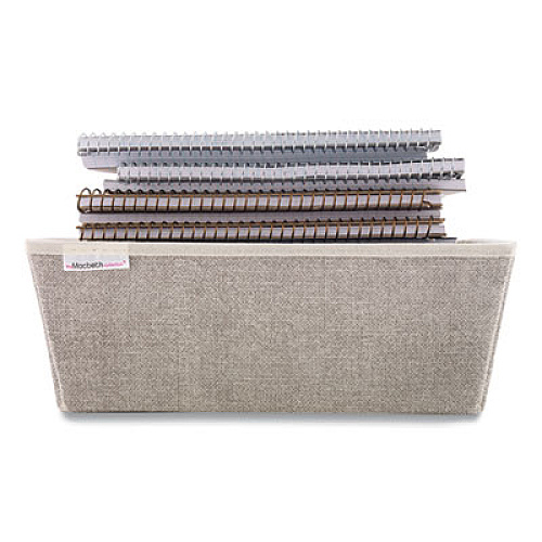 Macbeth Collection STORAGE TOTE, SMALL, 10.5" X 14.5" X 5", TAN (1058061)