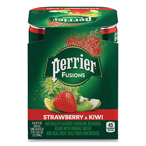 Perrier FUSIONS CARBONATED MINERAL WATER, STRAWBERRY AND KIWI, 8.45 OZ CAN, 4/PACK (24396909)