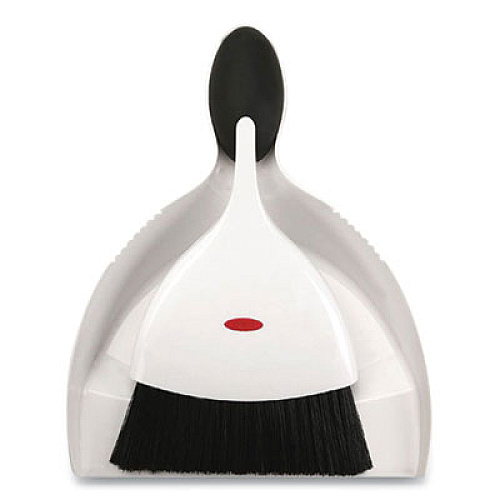 OXO GOOD GRIPS DUST PAN AND BRUSH, 12 X 9, PLASTIC, WHITE (683571)