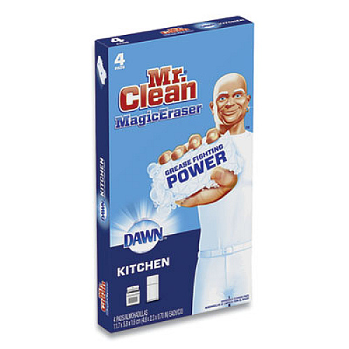 Mr. Clean MAGIC ERASER KITCHEN SCRUBBER, 4.6" X 2.3", WHITE, 4 SCRUBBERS (24428630)