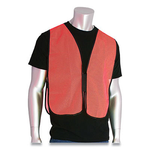 PIP HOOK AND LOOP SAFETY VEST, HI-VIZ ORANGE, ONE SIZE FITS MOST (176844)