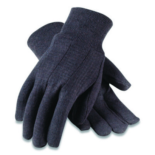 PIP Polyester/Cotton Jersey Gloves, Clute Cut, Straight Thumb, One Size Fits Most, Brown, 12 Pairs (95806)